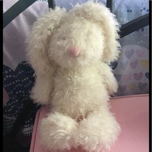 White Fuzzy Plush Bunny by Jellycat